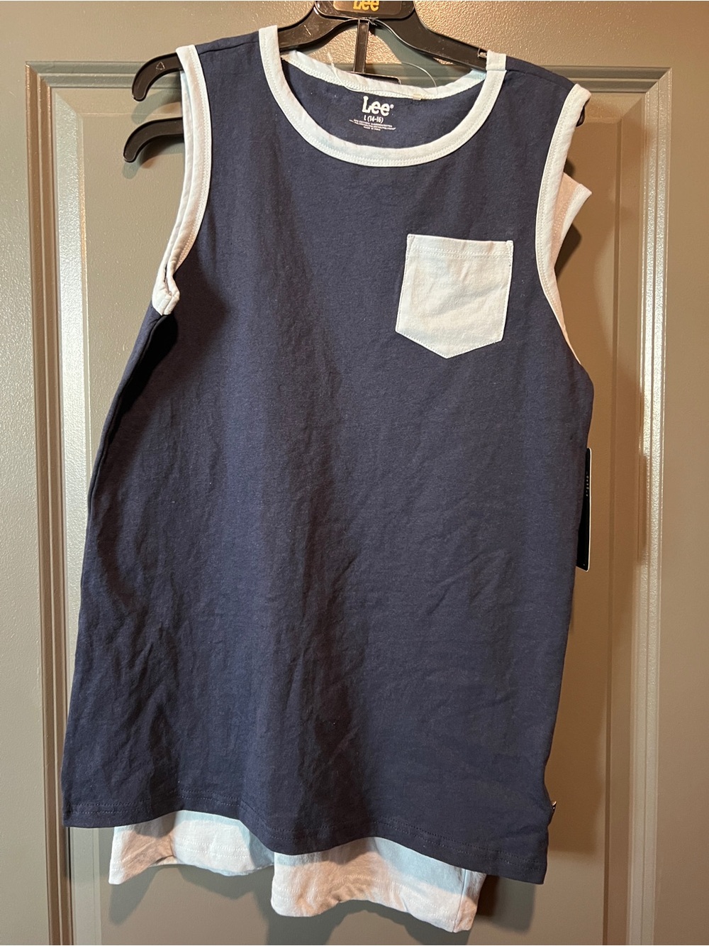 Boy’s Lee Navy and Light Blue Tank Size L 14-16